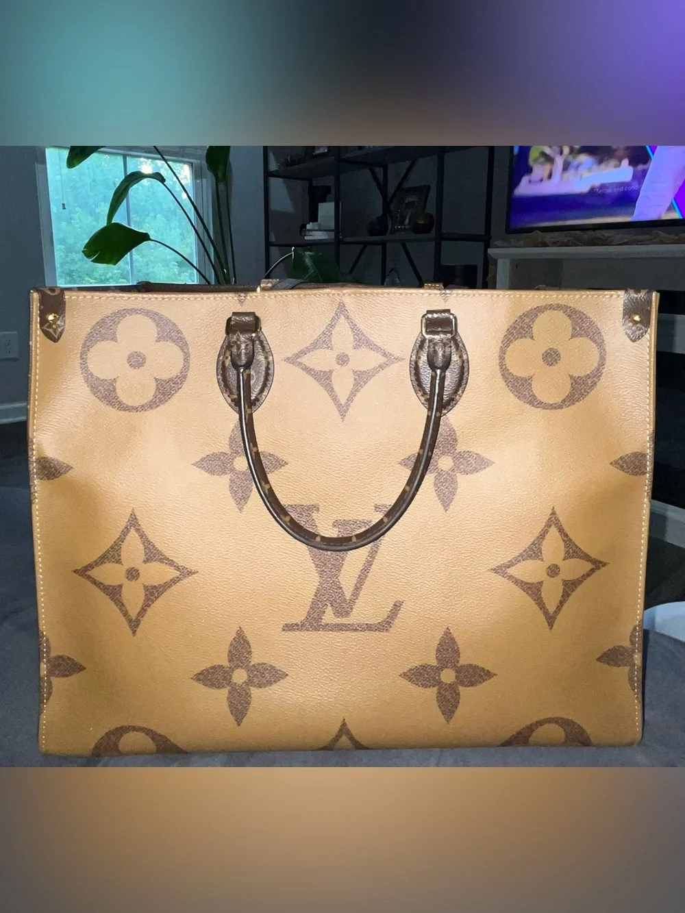 Authentic Louis Vuitton Reverse Monogram GM On The Go